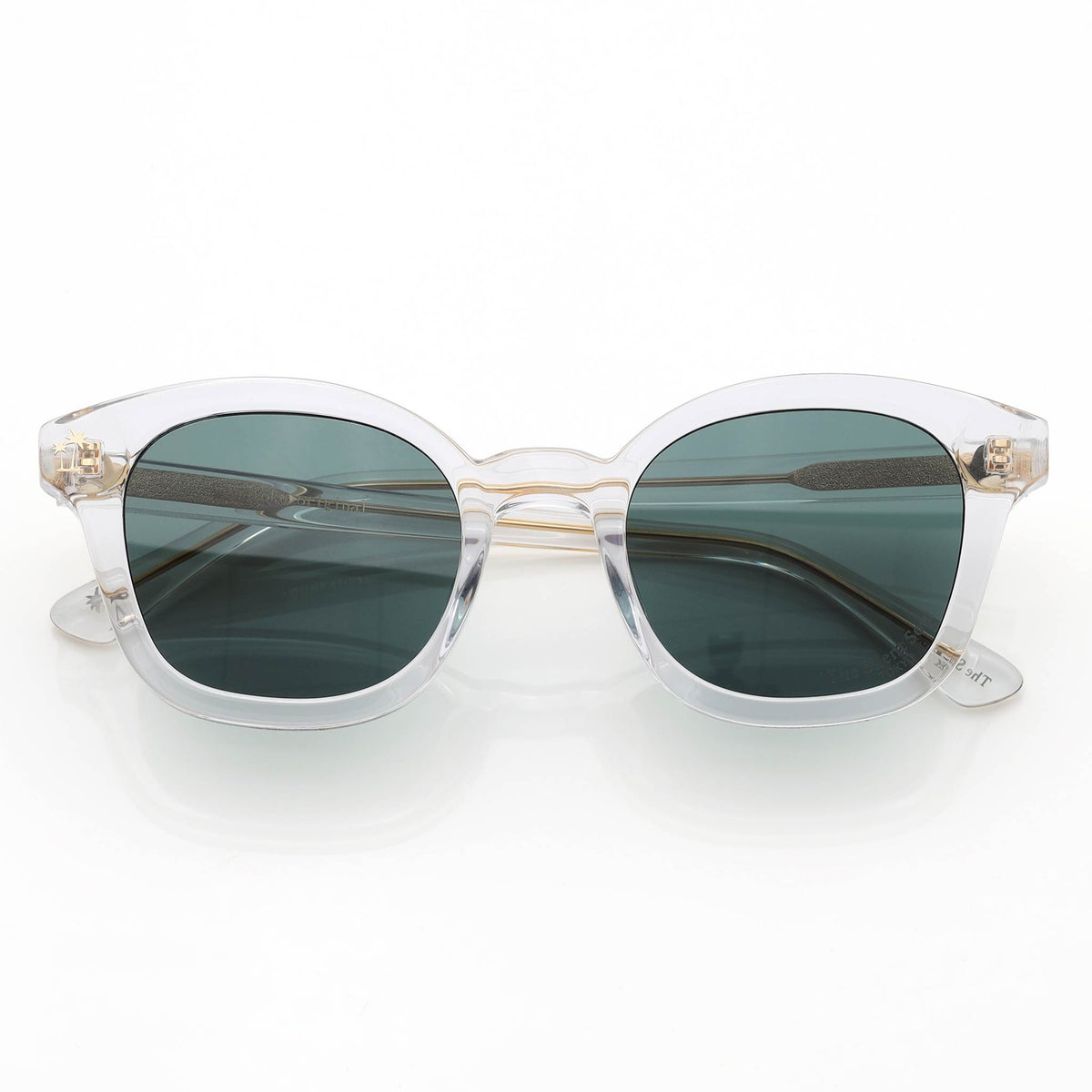 TSS SQUARE CLEAR FRAME GREEN LENS