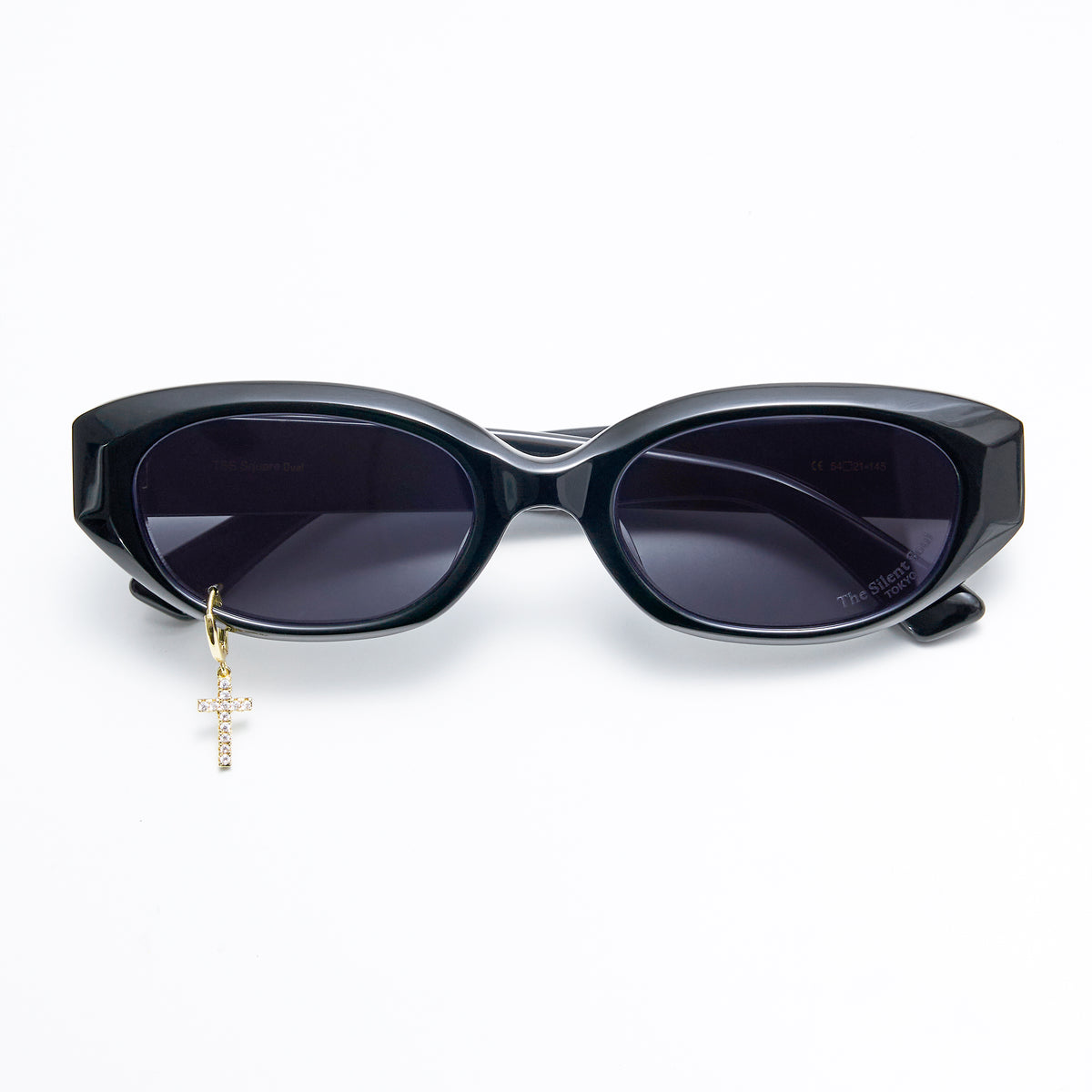 TSS SQUARE OVAL BLACK FRAME SMOKE LENS（CROSS CHARM MODEL） – The