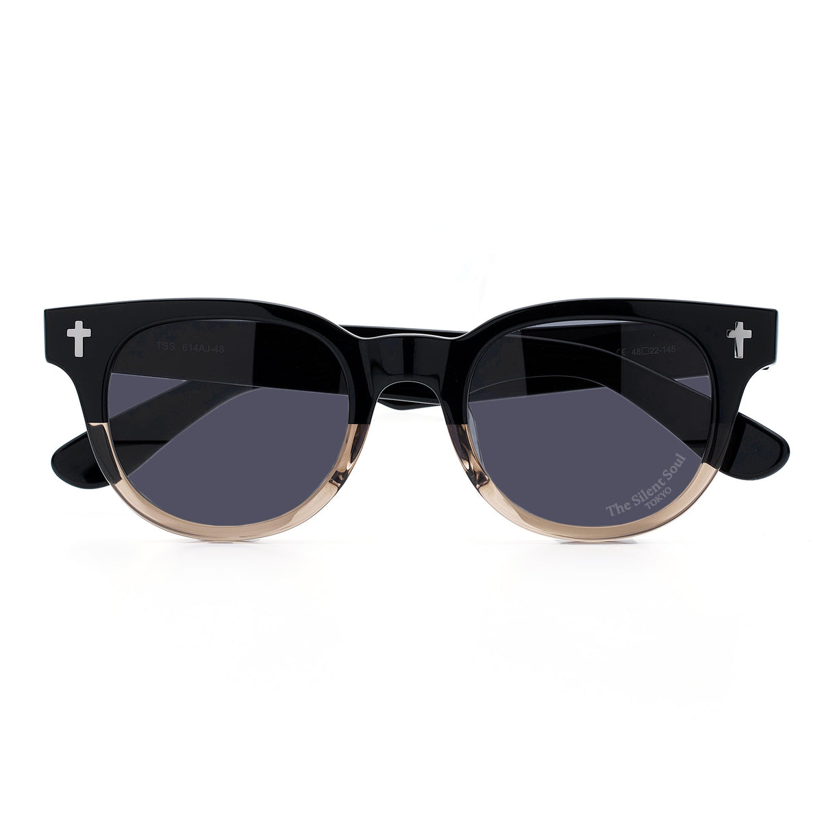 TSS 614AJ BLACK×CLEAR BROWN FRAME SMOKE LENS – The Silent Soul