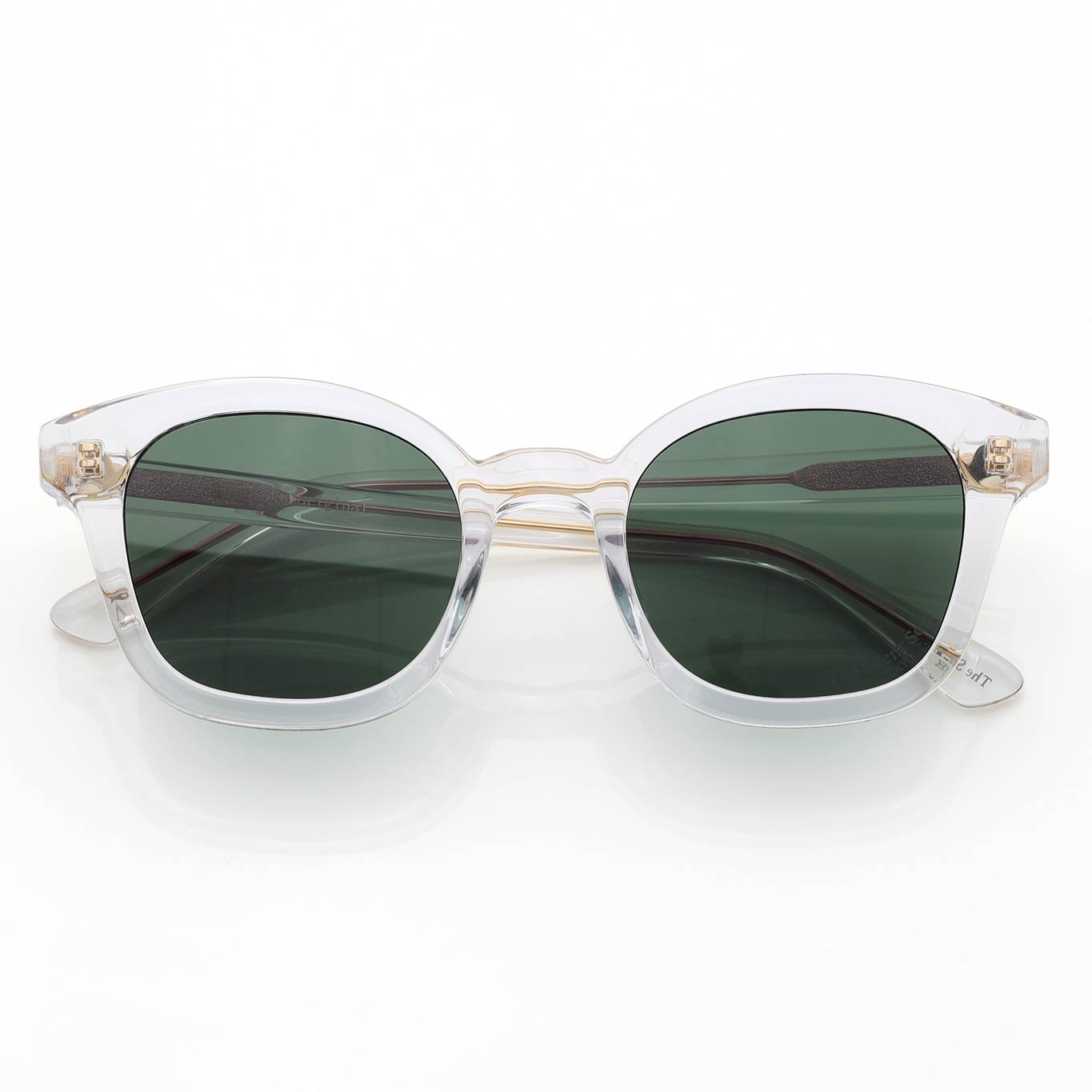 TSS SQUARE CLEAR FRAME GREEN LENS